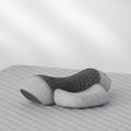 Light Grey Heated Neck Massage Pillow for Pain Relief and Relaxation