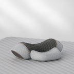 Light Grey Heated Neck Massage Pillow for Pain Relief and Relaxation