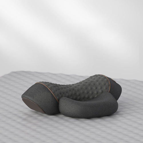 Dark Grey Electric Neck Massage Pillow with Ergonomic Neck Support