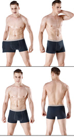 Men's cotton underwear plus size fat guy boxers breathable 3D seamless sexy youth cotton red boxers