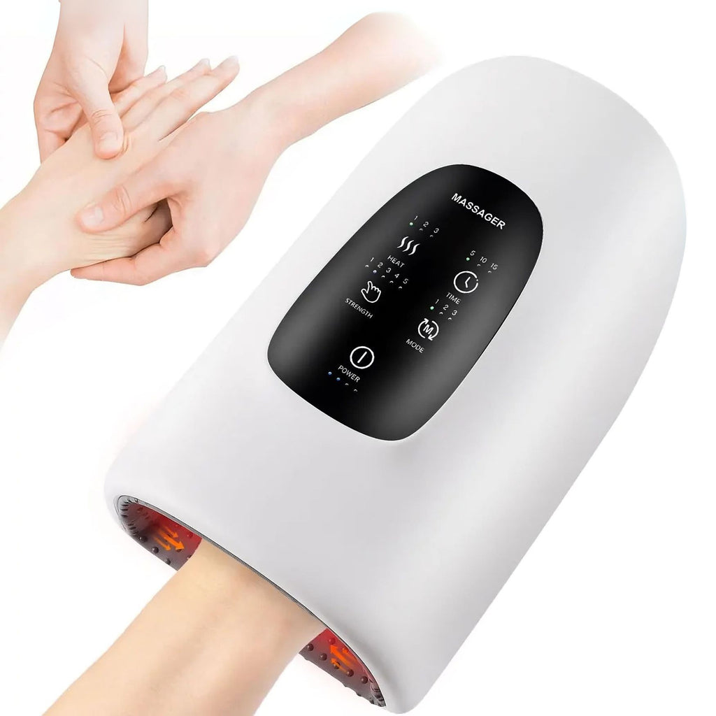 Wireless Electric Hand Massager with heat therapy and air compression massage technology
