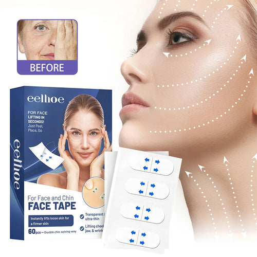 Face lifting tape for skin tightening and anti-aging facial contouring