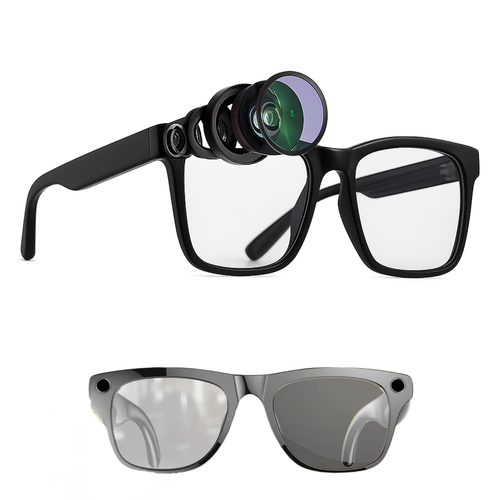 AI Smart Glasses with built-in camera, Bluetooth connectivity, and smart wearable technology