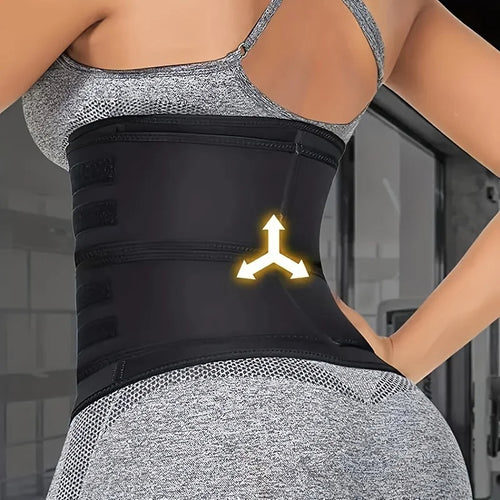 Adjustable waist trainer belt providing abdominal support and waist shaping