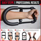 Adjustable wrist strength trainer designed to build forearm and hand muscles