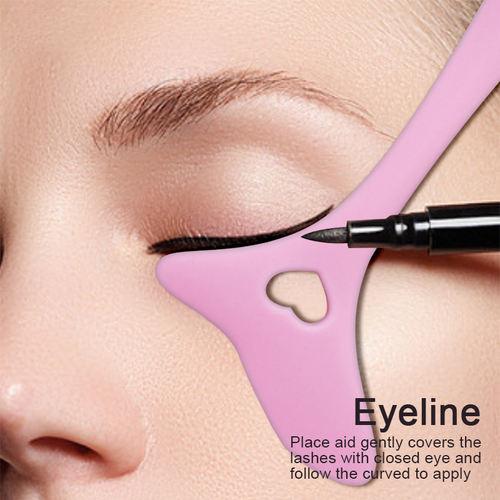 Reusable eyeliner guide tool for accurate eyeliner and eyeshadow application