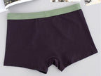 Men's cotton underwear plus size fat guy boxers breathable 3D seamless sexy youth cotton red boxers