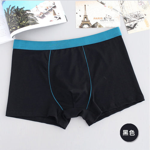 Men's cotton underwear plus size fat guy boxers breathable 3D seamless sexy youth cotton red boxers
