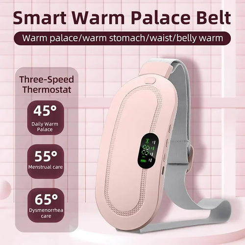 Electric heating pad for period cramps showing 4-speed adjustment settings