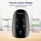 Rechargeable hand massager with touchscreen controls and multiple massage modes
