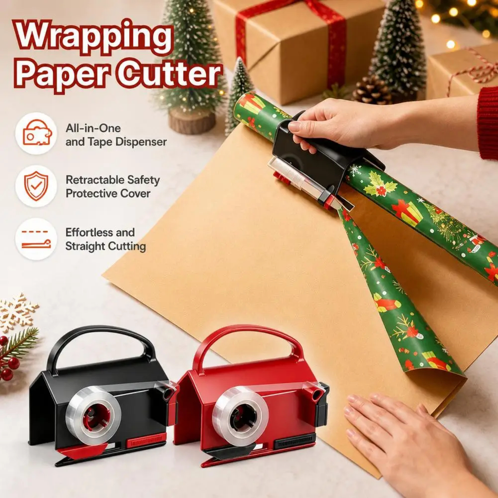 Wrapping Paper Cutter and Tape Dispenser