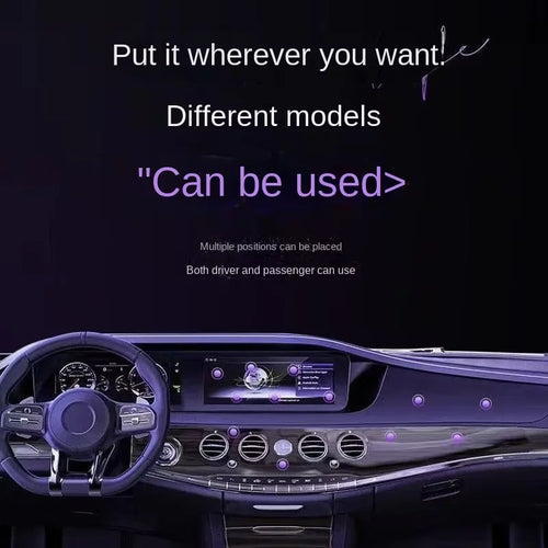 Car interior with dashboard and steering wheel on a black background

