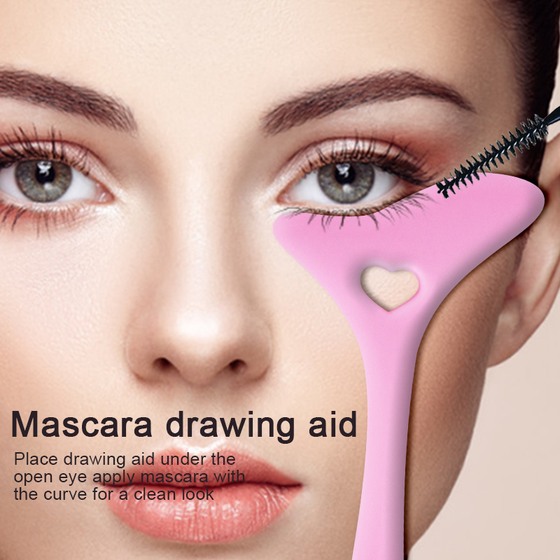 Silicone makeup stencil for mascara application and eye makeup protection