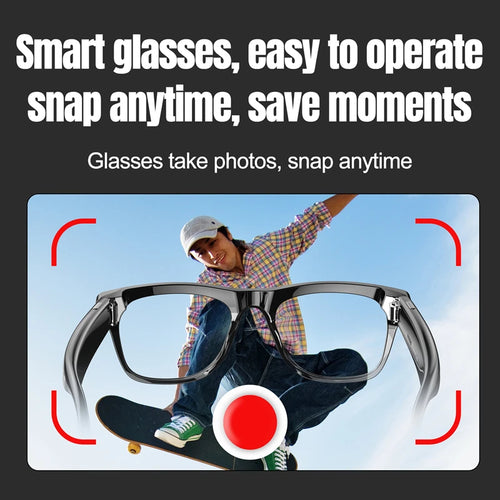 Bluetooth smart glasses with hands-free operation and camera recording capabilities