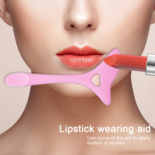 Lip makeup guide stencil for precise lipstick application and clean edges