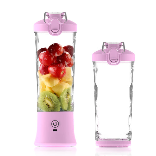 Purple USB rechargeable blender cup designed for travel and daily use
