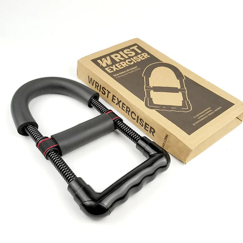Portable forearm trainer packaged for strength training and muscle development