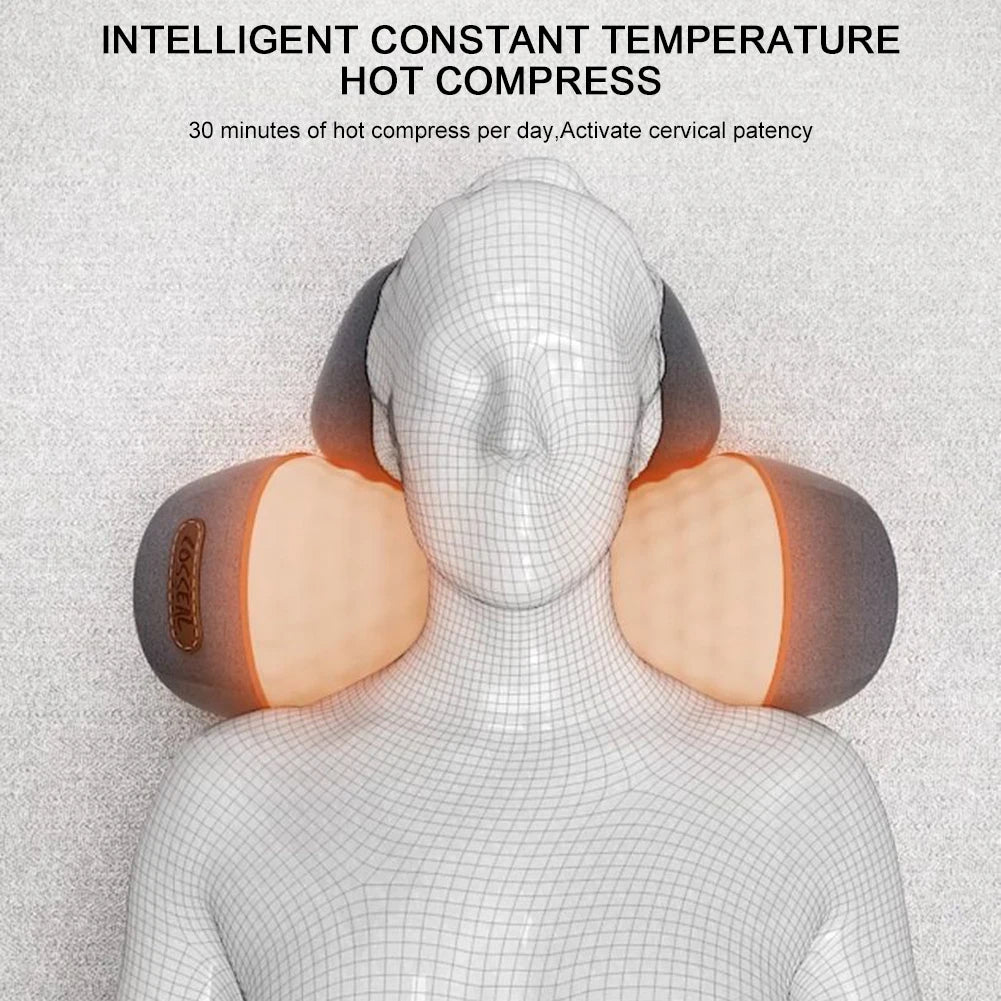 Neck Massage Pillow Set with Ergonomic Memory Foam Support