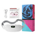 Close-up view of portable rechargeable menstrual cramp relief massager