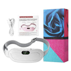 Close-up view of portable rechargeable menstrual cramp relief massager