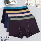 Men's cotton underwear plus size fat guy boxers breathable 3D seamless sexy youth cotton red boxers