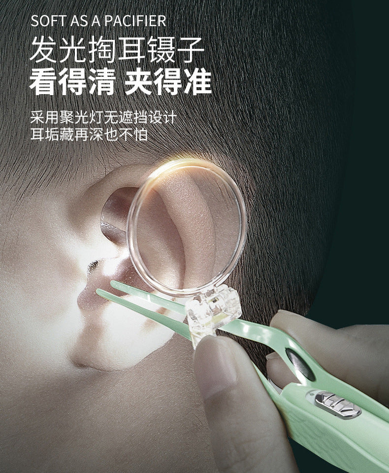 Luminous ear scoop set baby ear picking tool usb charging with light ear scoop ear scoop ear scoop