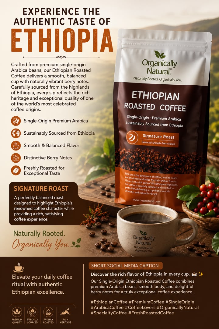 Premium Ethiopian Roasted Coffee – Signature Roast