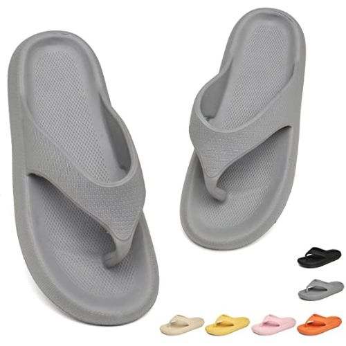 Gray slide sandals with additional color options displayed below on a white background

